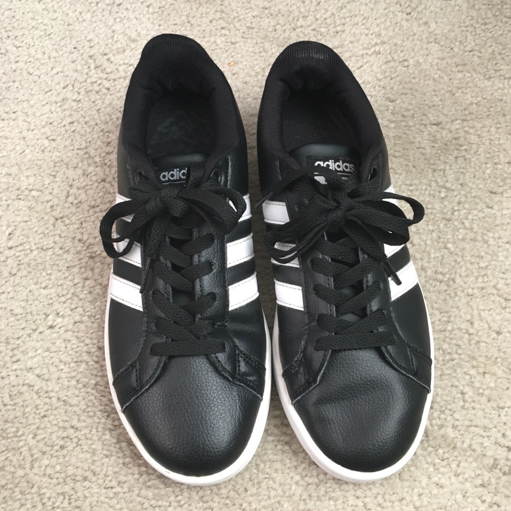 black grand court shoes. almost rarely worn